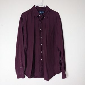 Ralph Lauren Classic Fit Maroon Casual Button down shirt
